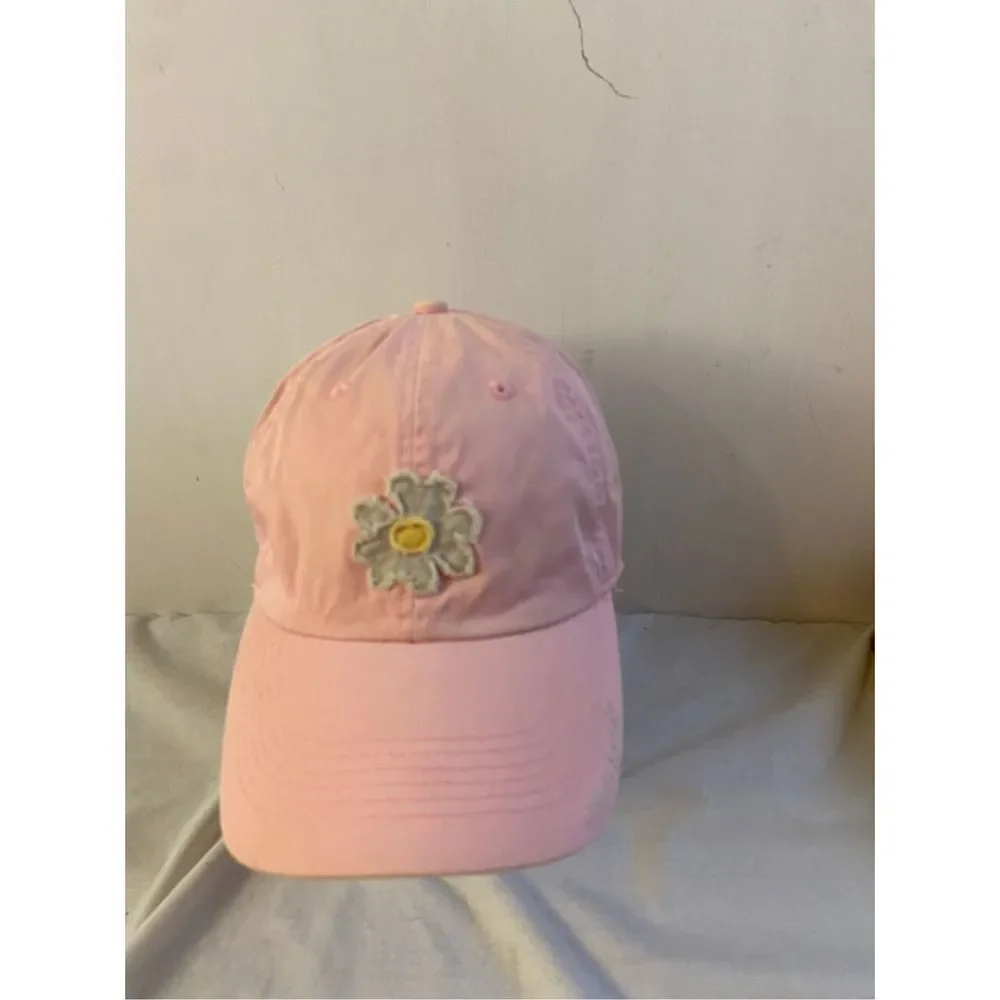 Life is good pink‎ daisy baseball hat